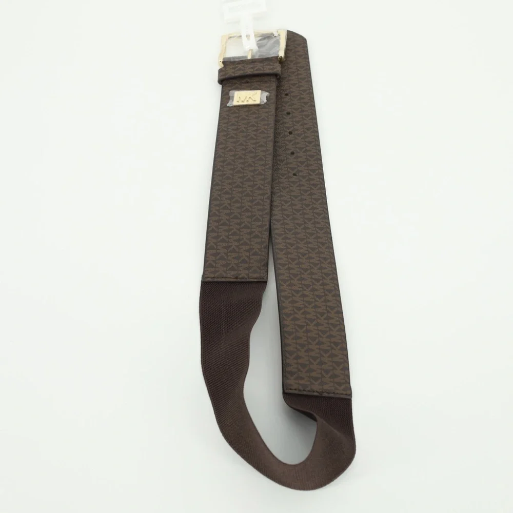 Michael Kors‎ Logo Print Elastic Stretch Wide Belt